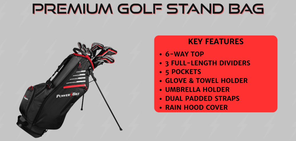features of the Pro Power men's golf bag