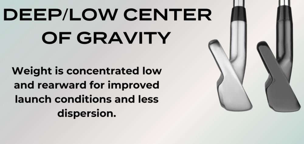 Orlimar Intercept MB irons with low and deep center of gravity