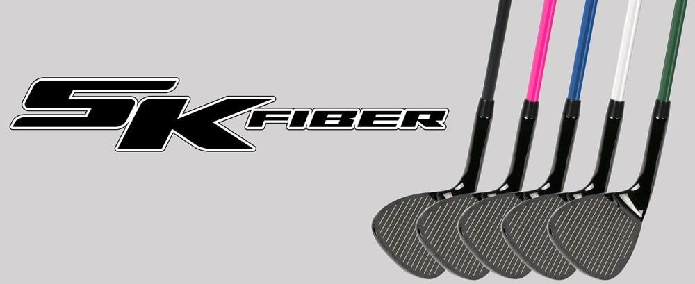 5 black golf wedges with graphite shafts of different colors