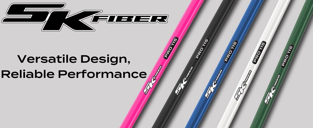 5 different colored SK Fiber Pro 115 graphite shafts for putters and wedges