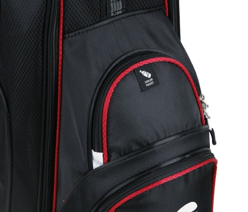 Orlimar CRX 14.6 golf cart bag's insulated cooler pocket