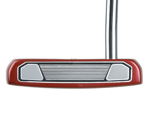 Soft TPU face insert of the Red/Black Orlimar F60 putter