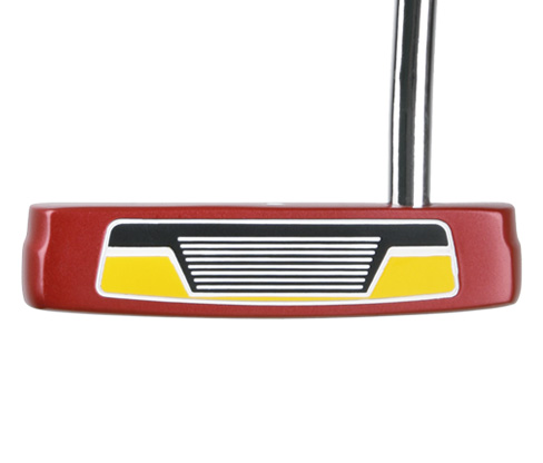 Orlimar F70 Red/Black putter’s soft TPU face insert with white score lines