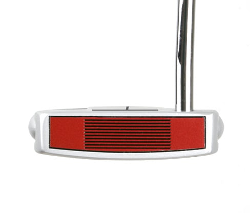 Soft TPU face insert of the of the silver Orlimar F80 putter