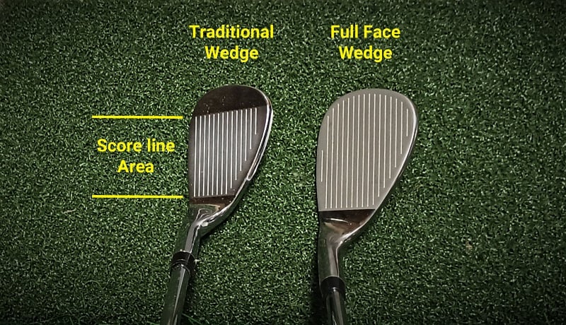 traditional wedge compared to full face groove wedge