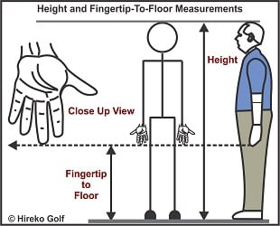 Hireko GetFit Height and Fingertip to Floor measurements
