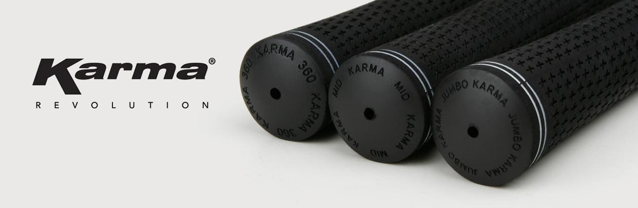 3 Karma Revolution grip caps, one of each size (standard, midsize and jumbo)