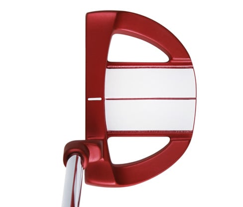 Orlimar Tangent T1 mallet putter’s contrasting bi-color sightline