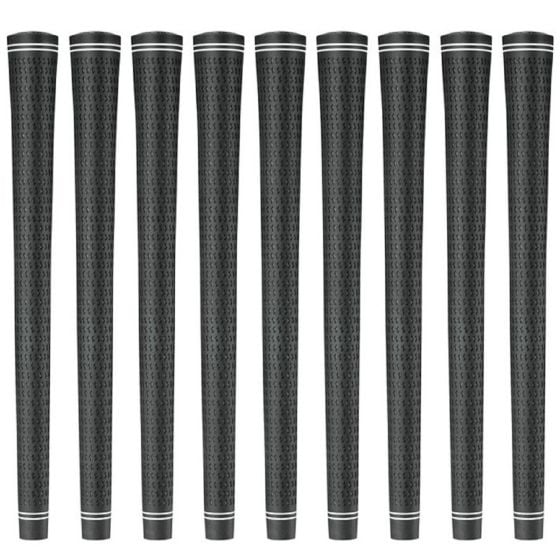 Karma Revolution Black Jumbo (+1/16") Golf Grips (9 Pack)