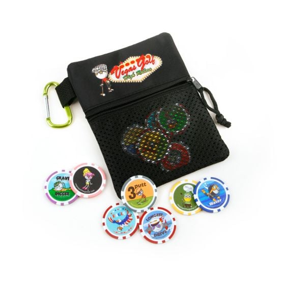 Vegas Golf 19 Chip VIP Edition Golf Game with Deluxe Tee-Bag