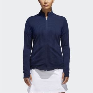 adidas Ladies Essentials Full-Zip Sweatshirt, Night Indigo