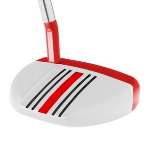 angled crown and back view of the white Orlimar F6 Putter