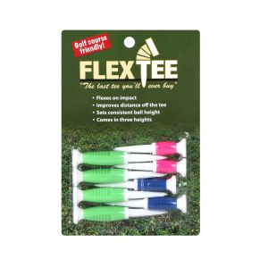 FlexTee™ - Flexible Golf Tees 8 pack (Florescent Green/Blue/Pink)