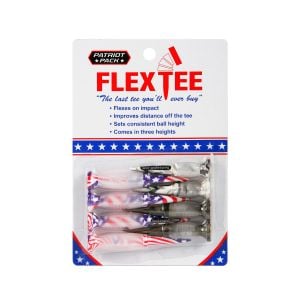 FlexTee Flexible Golf Tees (Patriot Pack) in retail packaging