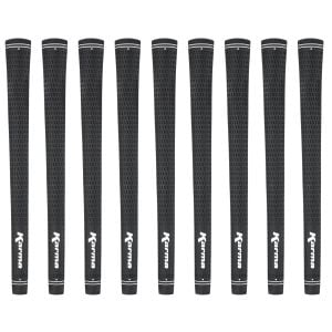 Karma Velour Midsize Black (+1/32") 9 Piece Golf Grip Bundle