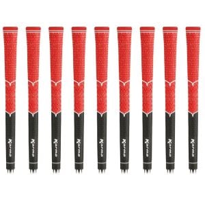 Karma V-Cord Black/Red Standard 9 Piece Golf Grip Bundle