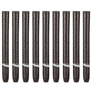 JumboMax STR8 TECH Non-Taper Black Wrap Medium (+ 5/16") - 9 piece Golf Grip Bundle