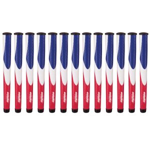 JumboMax Tour Series Medium Red/White/Blue - 13 Piece Golf Grip Bundle