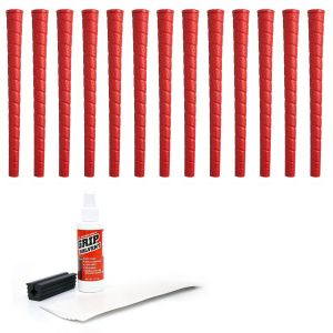 Star Classic Wrap - 13 piece Golf Grip Kit (with tape, solvent, vise clamp) - Red, Undersize