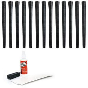 Star Sidewinder 360° - 13 piece Golf Grip Kit (with tape, solvent, vise clamp) - Black, Undersize