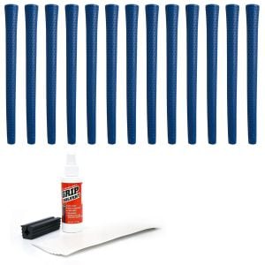 Star Sidewinder 360° - 13 piece Golf Grip Kit (with tape, solvent, vise clamp) - Blue, Undersize