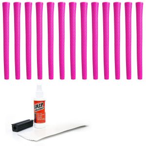 Star Sidewinder 360° - 13 piece Golf Grip Kit (with tape, solvent, vise clamp) - Pink, Undersize