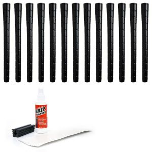 Star Tour Star+ 360° - 13 piece Golf Grip Kit (with tape, solvent, vise clamp) - Black, Standard