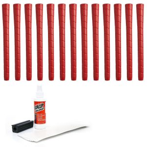Star Tour Star+ 360° - 13 piece Golf Grip Kit (with tape, solvent, vise clamp) - Red, Standard
