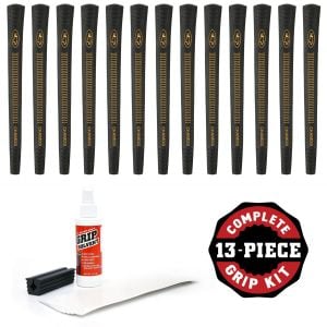 Avon Chamois Black Jumbo - 13 piece Golf Grip Kit (with tape, solvent, vise clamp)