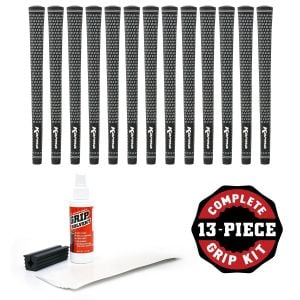Karma Velour™ Black/White - 13 piece Golf Grip Kit (with tape