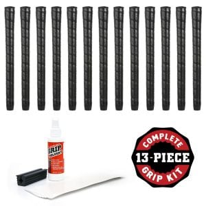 Karma Synthetic Wrap Midsize (+1/32") - 13 piece Golf Grip Kit (with tape, solvent, vise clamp)