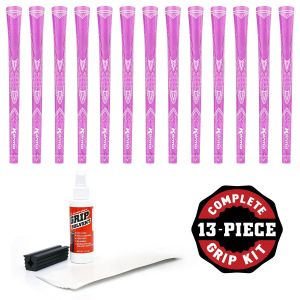 Karma Pink Sparkle - 13 piece Golf Grip Kit (with tape, solvent, vise clamp)