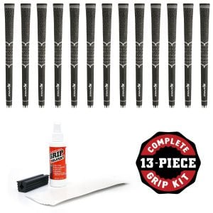 Karma V-Cord Black/Black Standard - 13 piece Golf Grip Kit (with tape