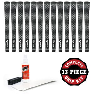 Karma Velour™ Jumbo Black/White (+1/16") - 13 piece Golf Grip Kit (with tape