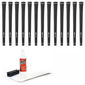 Karma Velour Black Junior - 13 piece Golf Grip Kit (with tape, solvent, vise clamp)