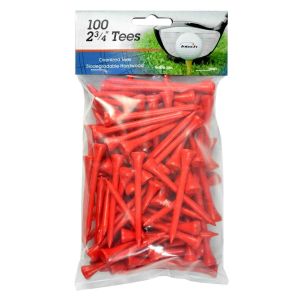100 pack of 2-3/4 inch tall Intech red golf tees