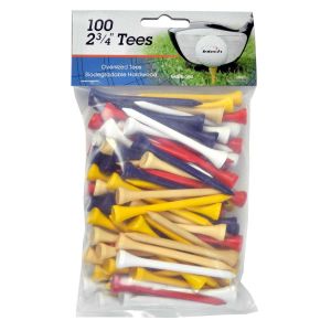 100 pack of 2-3/4 inch tall Intech multi-colored golf tees