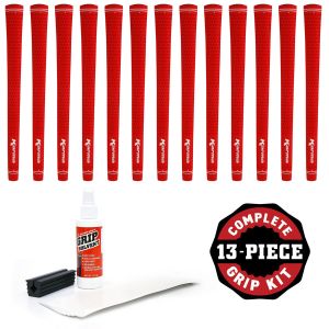 Karma Velour Red Midsize - 13 piece Golf Grip Kit (with tape