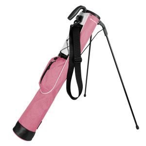 Orlimar Pitch 'n Putt Golf Lightweight Stand Carry Bag, Plaid Poly Blush Pink