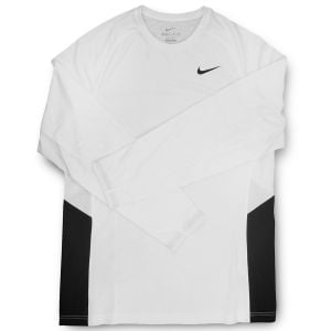 Nike Dri-FIT Men's Long Sleeve White/Black Training Shirt