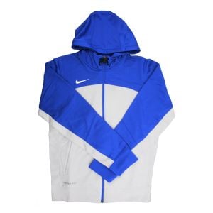 Nike Therma-FIT Men's White/Blue Full Zip Training Hoodie