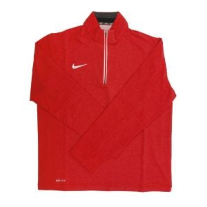 Nike Dri-FIT Men's Red/White 1/4 Zip Pullover Jacket - Medium