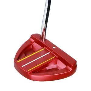 top angled view of the Orlimar F70 Red/Black putter