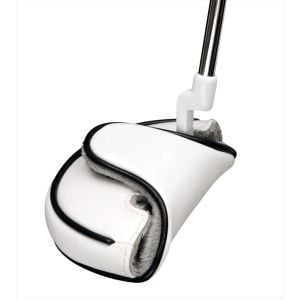 White Mallet Putter Headcover on a putter