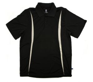 PGA TOUR Men's Black Solid Polo Shirt