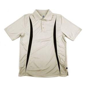 PGA TOUR Men's Stone w/ Black Print Polo Shirt