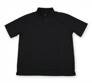 PGA TOUR Men's Black Solid Polo Shirt