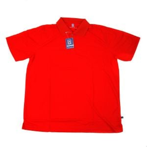 PGA TOUR Men's Red Solid Polo Shirt