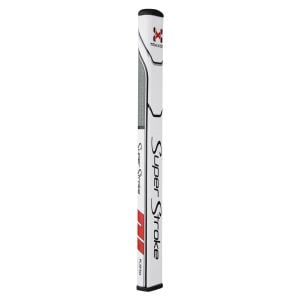SuperStroke Traxion Flatso XL+ 2.0 Putter Grip - White/Red/Grey
