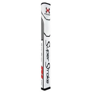 SuperStroke Traxion Flatso 1.0 Putter Grip - White/Red/Grey